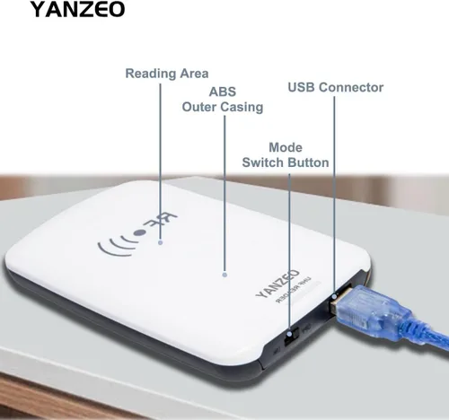 Vista 3 de Yanzeo SR3308 860-960Mhz UHF RFID lector escritor USB RFID lector USB guías de usuario de SDK gratuitas