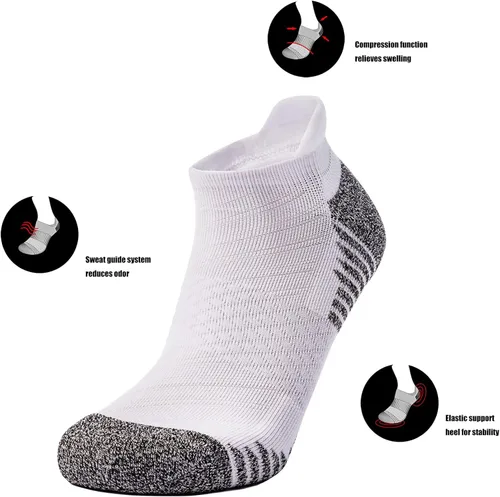 Vista 4 de Athletic Ankle Compression Socks Cushioned for Men and Women 26 Pairs Short Arch Support Socks