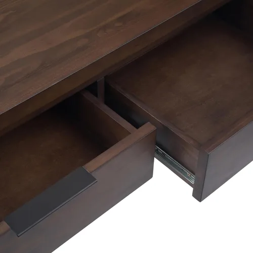 Vista 7 de SIMPLIHOME Hollander - Mesa consola de madera maciza con 3 cajones de 60