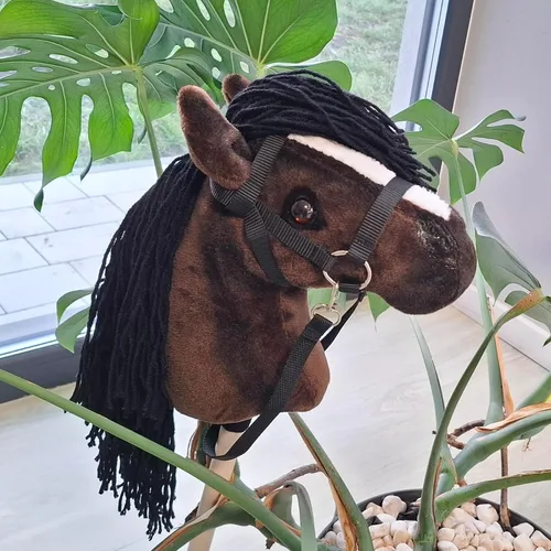 Vista 8 de Caballo de juguete para niños A4 Castaño Caballo de juguete con palo