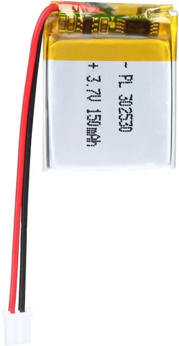 Vista 20 de Batería de 3.7V 200mAh 502025 Li-ion Li-Po recargable de iones de litio con conector de paso de 2P PH 0.079 in