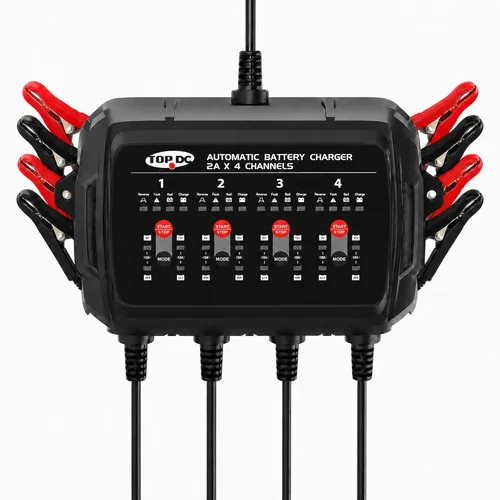 Vista 11 de TOPDC Cargador de batería automático de 2 bancos 4A, 6V/12V, 2A por canal