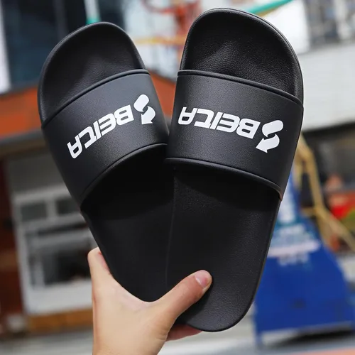 Vista 9 de Beita Pantuflas para hombre, antideslizantes, de secado rápido, pantuflas de casa, suela gruesa, sandalias de playa, zapatos de interior y exterior