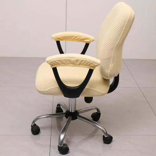 Vista 2 de Melaluxe Funda para silla de oficina con fundas para reposabrazos, funda elástica universal para silla de escritorio, fundas para silla