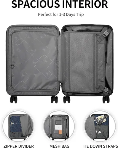 Vista 5 de LEVEL8 Grace Luggage, Negro -, Casual y de negocios
