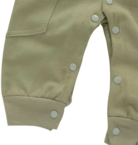 Vista 6 de Conjunto de mono piloto para niños pequeños con gorra y punzones