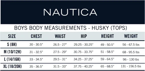 Vista 4 de Nautica Camisa polo de manga larga para uniforme escolar para niños, cierre de botón, cómoda, tela transpirable