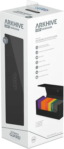 Vista 9 de Ultimate Guard Arkhive 400+, estuche para mazo para 400 cartas TCG con doble funda, negro, compatible con Boulders, cierre magnético y forro