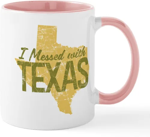 Vista 30 de CafePress – Taza Amarillo Texas – El único Taza de café, taza de café, S, Blanco