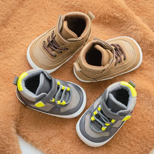 Vista 2 de KaKaKiKi - Tenis de lona para bebé, infante, niños, tenis con suela de goma antideslizante, tenis de caramelo caminantes, primerizos, precaminando