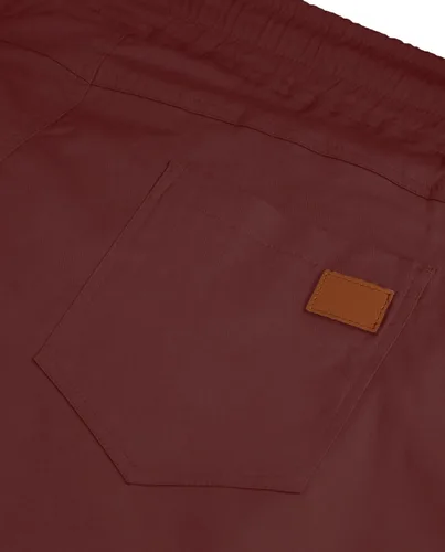 Vista 4 de Pantalones cortos de algodón para hombre, estilo casual, de ajuste clásico, con 4 bolsillos, para verano, playa