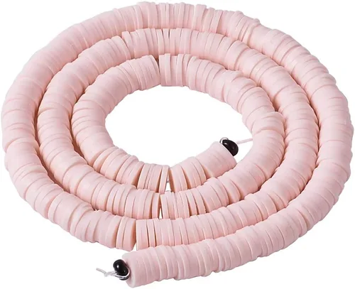 Vista 9 de Cheriswelry Kit de fabricación de pulseras de bricolaje con 7280 piezas de 30 colores de 0.236 in de disco plano redondo de arcilla polimérica
