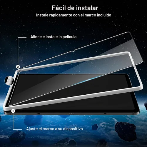 Vista 3 de JETech Funda delgada para Samsung Galaxy Tab S10 Lite / S10 FE / S9 FE de 10.9 pulgadas y protector de pantalla de vidrio templado
