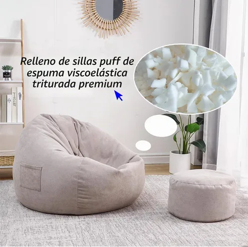 Vista 2 de HOXXME Relleno de espuma viscoelástica triturada de 5 libras o relleno de puf, relleno de espuma prémium para almohada, cojín de sillas para camas