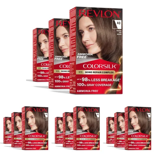 Vista 27 de Revlon ColorSilk con Complejo de Reparación de Enlaces, Tinte Permanente para el Cabello Marrón, 100% Cobertura de las Canas, Tinte para el Cabello