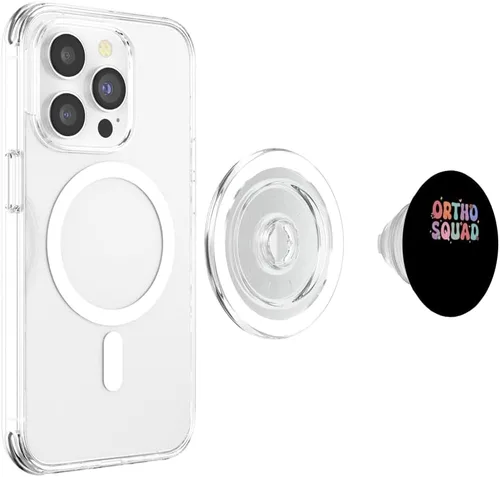 Vista 4 de Ortho Squad Retro Orthodontist Office Dentist Dental Hygieni PopSockets MagSafe PopGrip for iPhone
