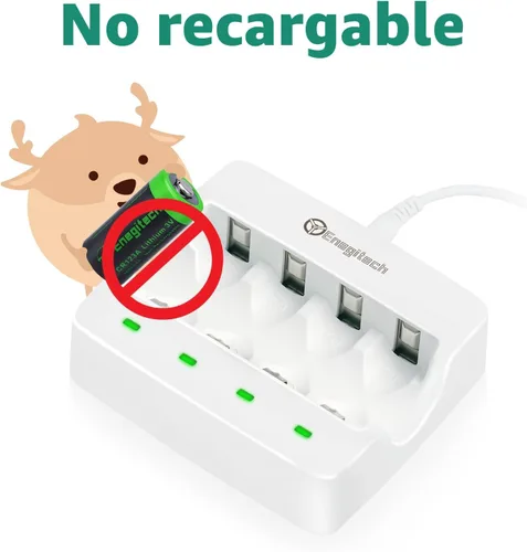 Vista 2 de Enegitech CR123A - Batería de litio de 3 V, 123 baterías de litio de 3 voltios, 1600 mAh para detector de humo inteligente, alarma de incendios