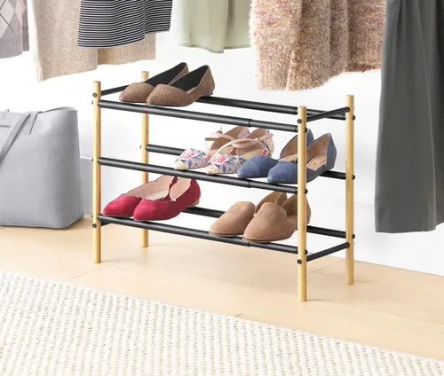 Vista 14 de Whitmor Torre de zapatos de 10 niveles, 50 pares, cromo