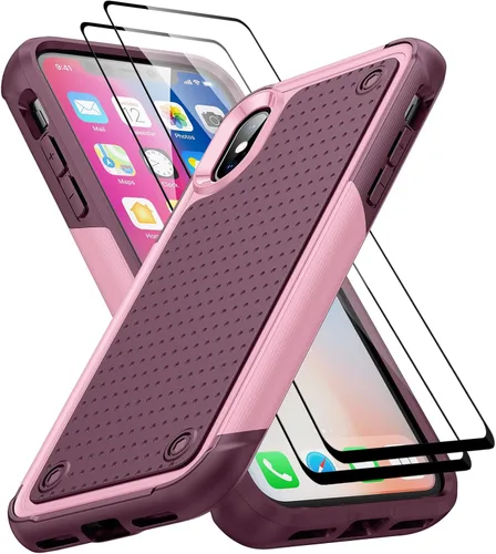 Vista 313 de Jeylly Funda para iPhone SE/Funda para iPhone 5S, Exterior de Plástico Duro que Absorbe Golpes + Interior de Silicona de Goma Defensor contra