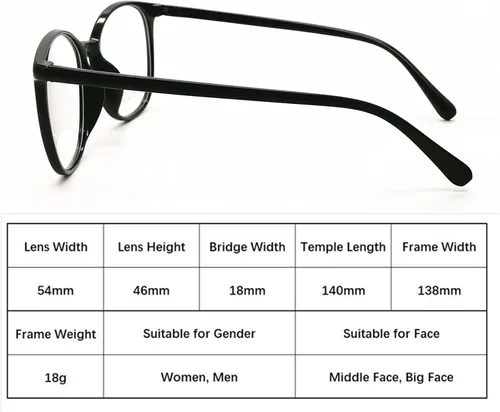 Vista 3 de Anteojos de lectura anti azul Light Blocking Reader mujeres hombres para mediana cara grande
