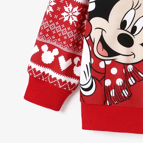 Vista 5 de Disney Family Matching Outfits Hoodie Mommy and Me Funny Holiday Minnie Mickey Christmas Snow Hoodie