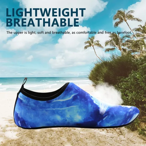 Vista 3 de Valennia Zapatos de agua descalzos de secado rápido, calcetines de yoga para playa, natación, surf, ejercicio para mujeres y hombres
