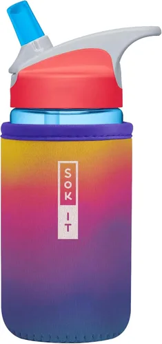 Vista 65 de Sok It BotlSok Funda para botella de agua con cubierta de neopreno aislante (Floral abstracto, se ajusta a CamelBak o Nalgene de 12 onzas)