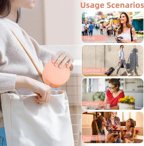 Vista 5 de Organizador de joyas de viaje, elegante y pequeño joyero de viaje para mujeres y niñas, accesorios esenciales de viaje, regalo ideal para Navidad