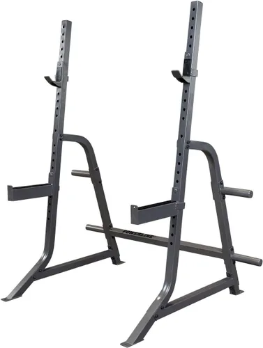 Vista 3 de Body-Solid Powerline - Estante ajustable multifunción para pesas, capacidad de 600 libras (PMP150)