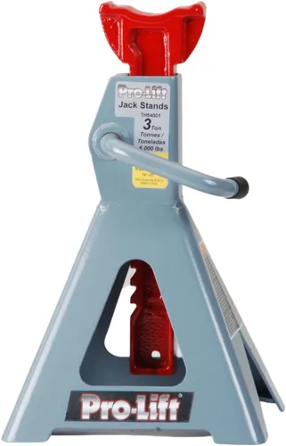 Vista 3 de Soporte de gato elevador alto Pro-Lift T-9635, color gris con capacidad de 3.5 ton