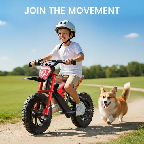 Vista 7 de Gyroor S1 Bicicleta de equilibrio eléctrica para niños de 3 a 6 años Negro