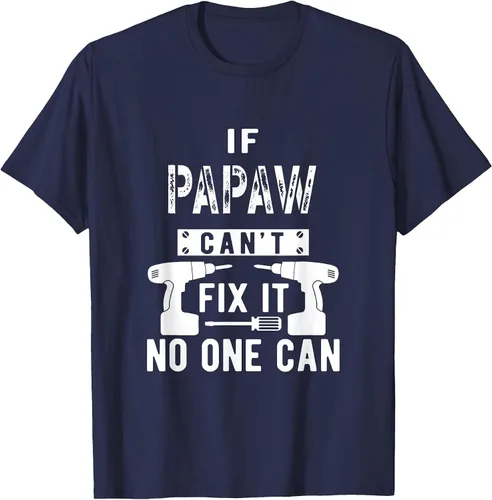 Vista 22 de If Papaw Can't Fix It No One Can Grandpa T-Shirt Asphalt Grey