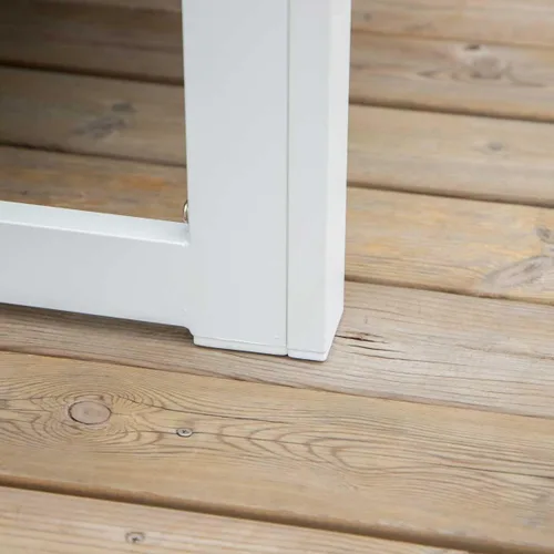 Vista 4 de RADIATA El sofá blanco de aluminio 2 pedazos sillas sin brazos al aire libre muebles de patio liquidación