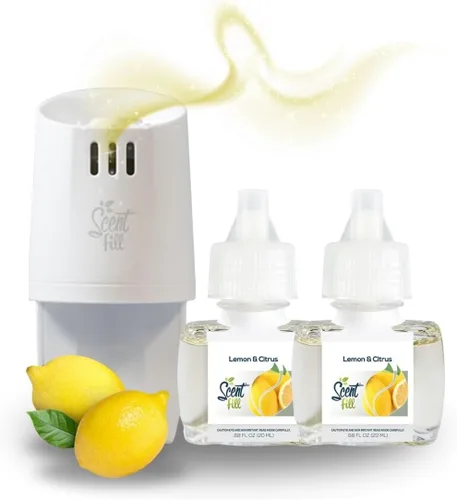 Vista 10 de Scent Fill Ambientador Enchufable de Glaciar 100% Natural, Repuestos de Aceite Perfumado, 2 Repuestos + Difusor