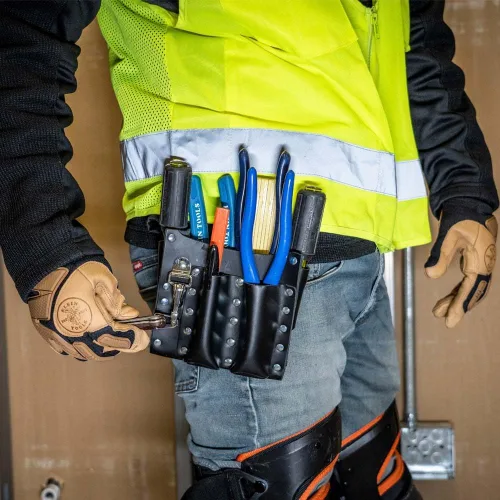 Vista 9 de Klein Tools 5125 bolsa de piel para herramientas, 5 bolsillos