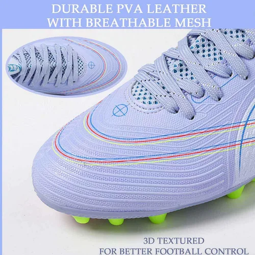 Vista 2 de HESBITEUL Zapatos deportivos para hombre para interiores y exteriores cómodos de fútbol para estudiantes de alta potencia de agarre