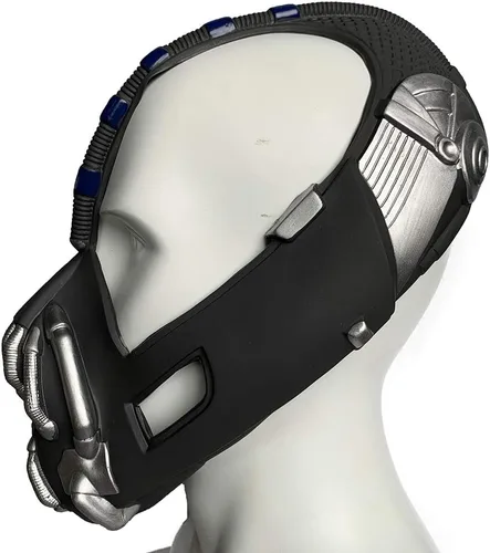 Vista 5 de Bane Mask The Dark Knight Rises - Accesorios para disfraz de cosplay, accesorios de PVC, color negro