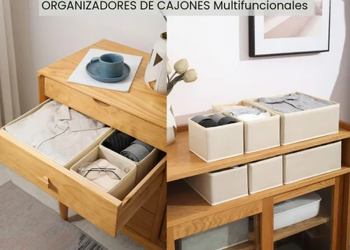 Vista 2 de Paquete de 12 organizadores de cajones, separadores de cajones contenedores de almacenamiento, organizadores de cajones plegables para ropa