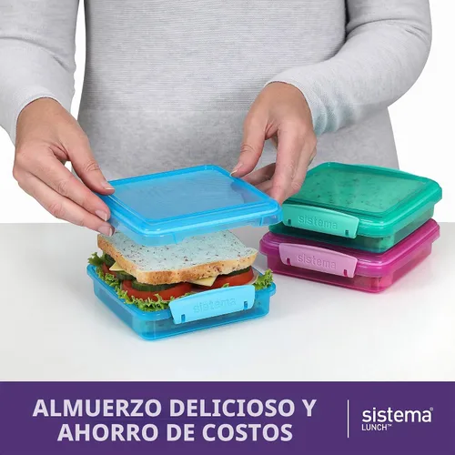 Vista 5 de Sistema To Go Collection - Caja para sándwiches, recipiente para comida, recipientes para alimentos, Variados