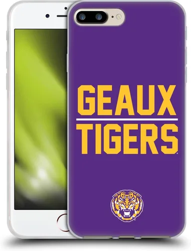 Vista 244 de Head Case Designs Funda de gel suave con licencia oficial de la Universidad Estatal de Louisiana LSU Camou compatible con Apple iPhone 7 Plus/iPhone