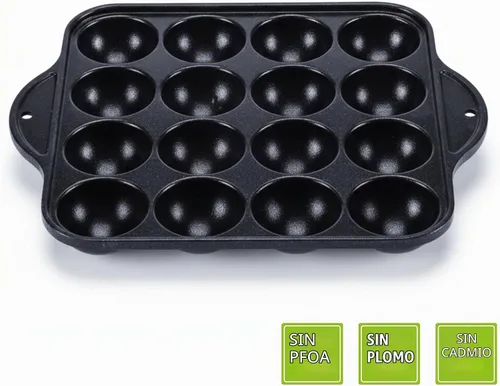 Vista 9 de CookKing - Sartén antiadherente TAKOYAKI para parrilla/placa de cocción, fabricada en Corea