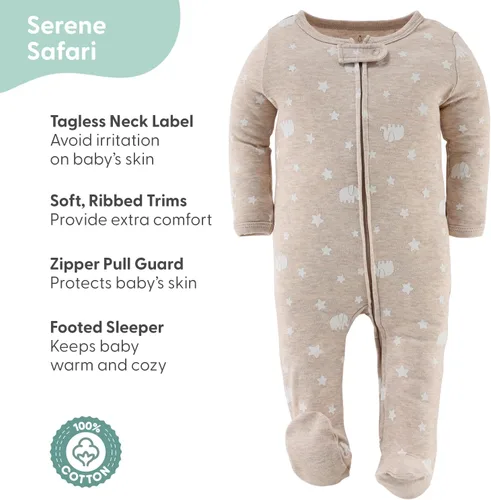 Vista 2 de The Peanutshell Juego de cama para bebé, paquete de 3 unidades, para recién nacidos y bebés de 0 a 9 meses, pijamas para bebés recién nacidos