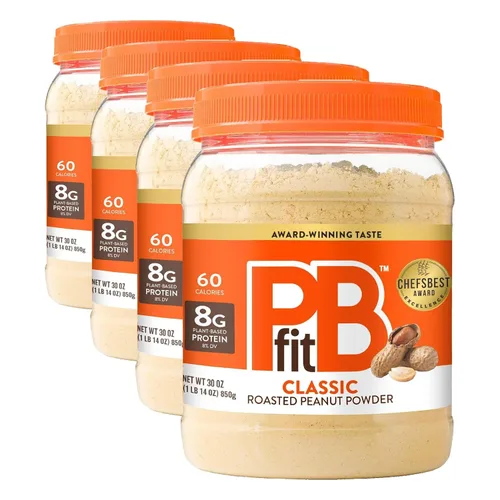 Vista 12 de PBfit Mantequilla de maní clásica en polvo de 15 onzas, mantequilla de maní en polvo para untar de cacahuetes tostados reales, 8g de proteína 8% DV