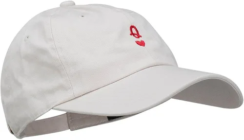 Vista 5 de Q Heart Symbol Embroidered Washed Cap