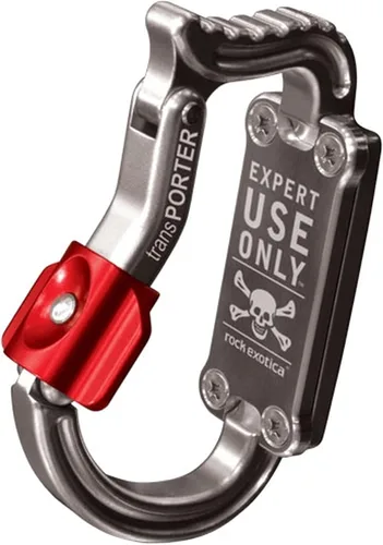 Vista 3 de Rock Exotica Transporter Gear & Accessory Carabiner - Soporte de herramientas resistente con doble botón de bloqueo para arneses de escalada