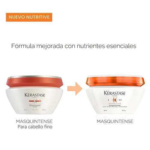 Vista 11 de Kérastase Nutritive Masquintense Máscara Para Cabello Fino a Medio Seco - Nutre y Acondiciona Profunda y Efectivamente, Con Proteínas Vegetales