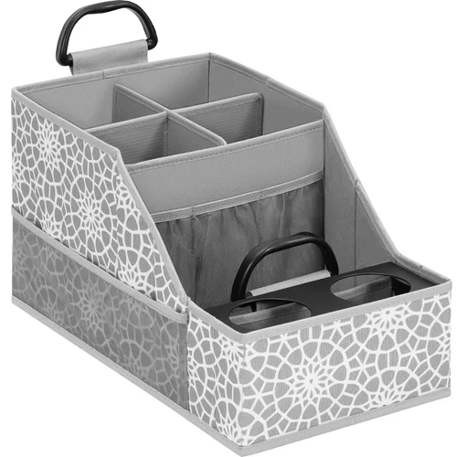 Vista 7 de Organizador de asiento de automóvil para asiento trasero, organizador de automóvil con 12 compartimentos de almacenamiento, 2 portavasos