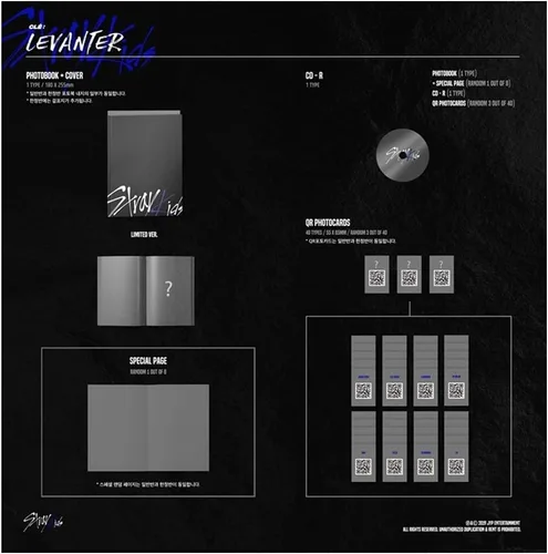 Vista 3 de Stray Kids - Clé: Álbum Levanter (Normal Ver) + Póster plegado