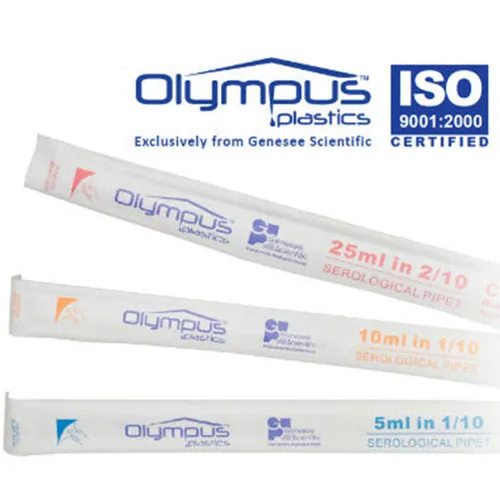 Vista 6 de Olympus - Pipetas serológicas de 0.1 fl oz, envueltas individualmente, estériles, 600 pipetas serológicas / unidad