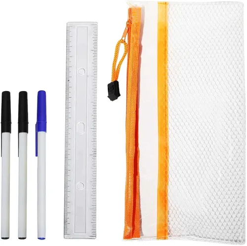 Vista 6 de Mochila de 17 pulgadas con kit de suministros escolares de 24 piezas estudiantes, profesores, aulas